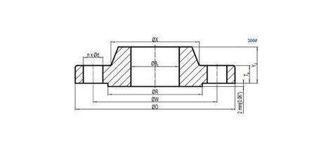 Class 300 Flanges Dimensions In Mm and Weight Chart/ Pressure Rating