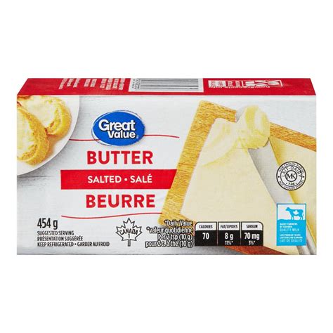 Great Value Salted Butter, 454 g - Walmart.ca