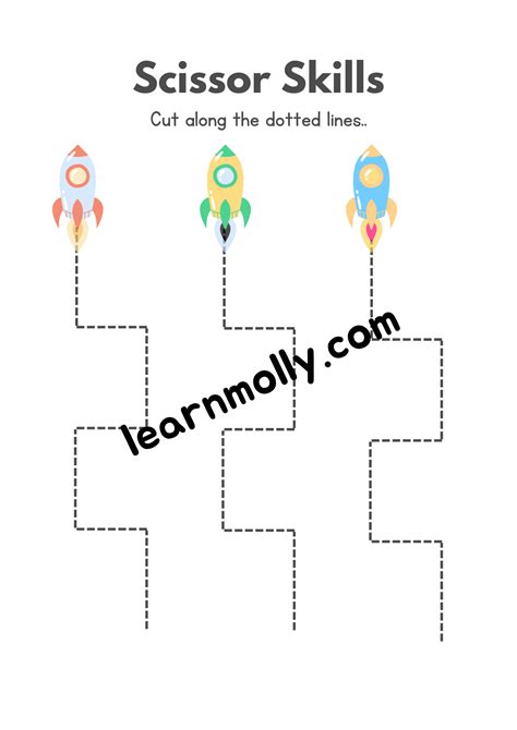 Scissor Skills Worksheet – Ask Molly