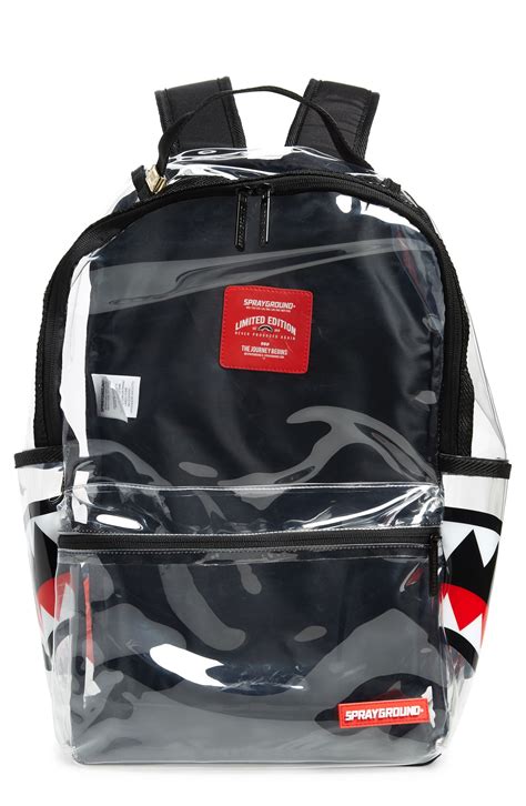 Sprayground 20/20 Double Cargo Side Shark Clear Backpack | Nordstrom ...