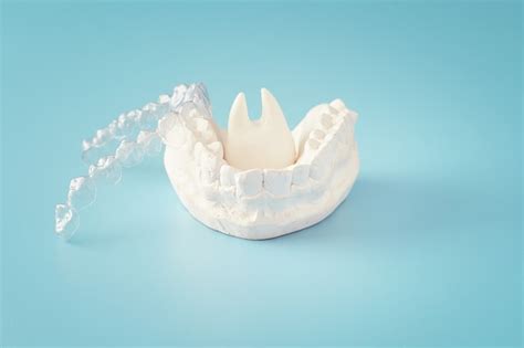 Orthodontic dental theme on blue background.transparent invisible ...