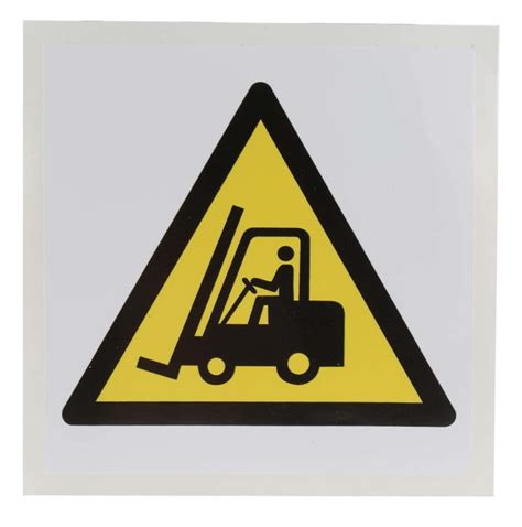 RS PRO | RS PRO Self-Adhesive Fork Lift Hazard Hazard Warning Sign ...