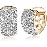 Yellow Chimes Hoop Earrings for Women Fashion Crystal Hoops | Gold ...