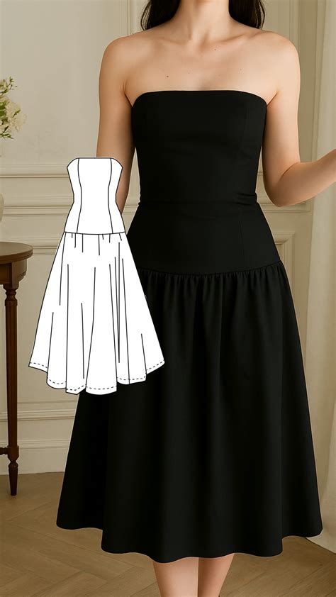 Best 13 Valentina V-Waist Dress Free Sewing Pattern – Mood Fabrics ...