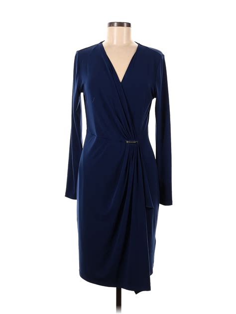 MICHAEL Michael Kors Solid Navy Blue Casual Dress Size M - 63% off ...