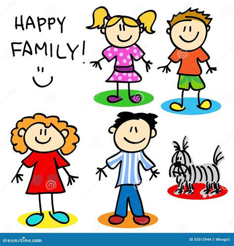 Stick figure family stock illustration. Illustration of green - 33512944