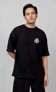 The Me Printed Men Round Neck Black T-Shirt - Buy The Me Printed Men ...