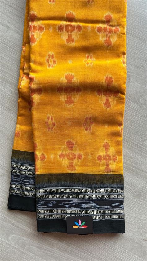 Handwoven Orissa Ikkat Cotton Saree- 25152 – FABK