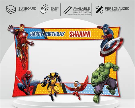 Avengers Theme Customized Photobooth | Birthday Party Celebrations ...