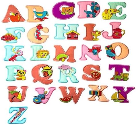 Embroidered Alphabet Appliques Patches A to Z Sew on/Iron on Patches ...