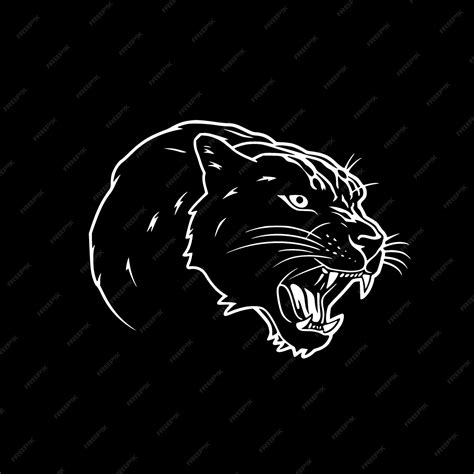 Premium Vector | Panther Black and White Vector illustration