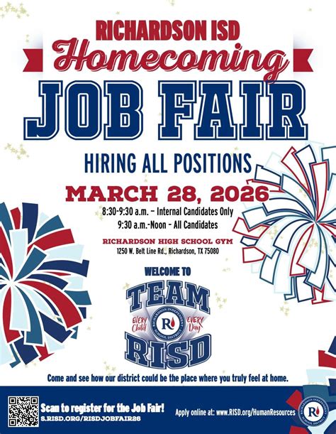 Richardson ISD Homecoming Job Fair, Richardson High School, 28 March ...