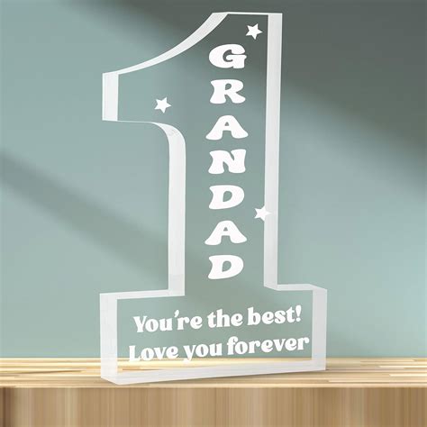 Merclix Grandad Acrylic Plaque Grandad Gifts from Grandchildren Grandad ...