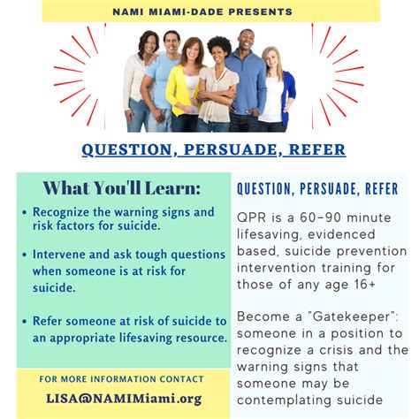QPR - Free Suicide Prevention Training - NAMI Miami-Dade County