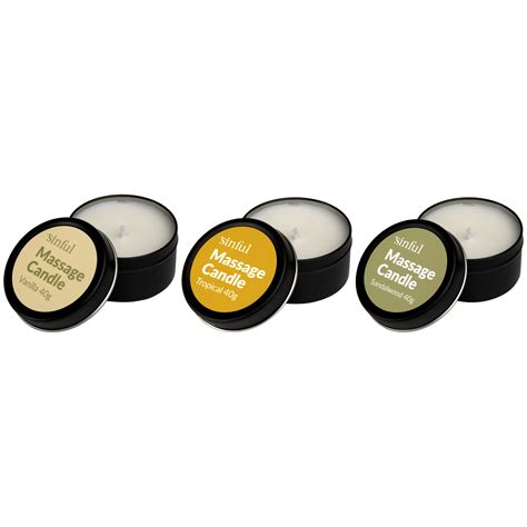 Sinful Set Bougies de Massage 3 x 40 g | Sinful