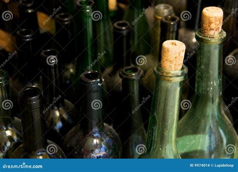 Empty wine bottles stock photo. Image of horizontal, clutter - 9974014