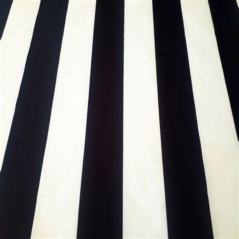 Striped White and Black Fabric for Upholstery Curtain, Chair, Pillow ...