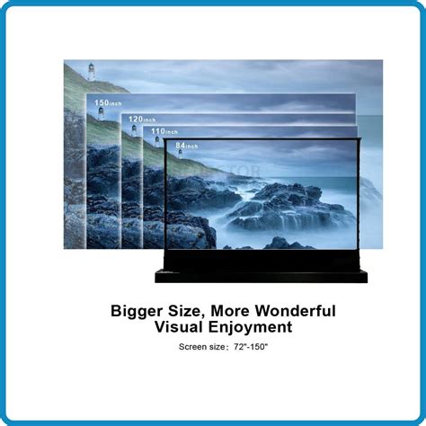 VIVIDSTORM S White Cinema Perforated Motorized Tension Floor Rising ...