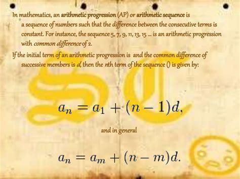 Rezultat imagine pentru Arithmetic Progression Basic