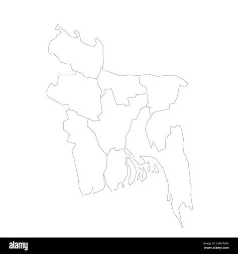 Bangladesh political map of administrative divisions Stock Vector Image ...