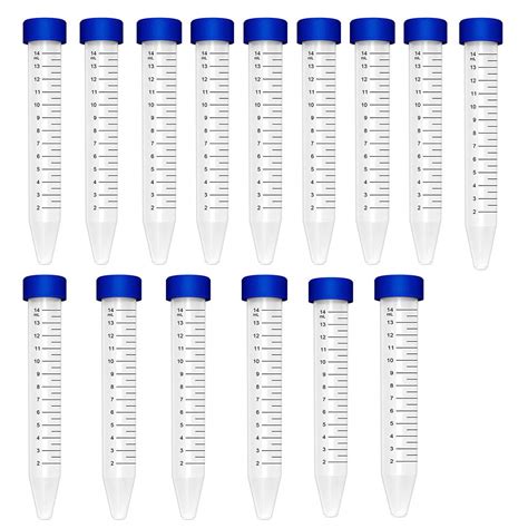 Buy 15ml Centrifuge Tubes,TEKEFT Conical Tubes with Screw Caps, Sterile ...