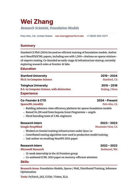Stanford Resume Template - Free ATS-Friendly Download | LumiCV