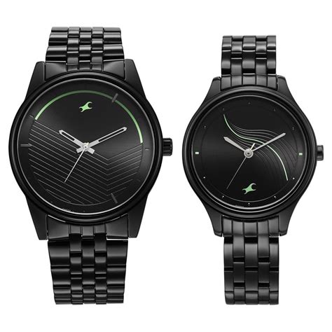 Buy Online Fastrack Mixmatched Quartz Analog Black Dial Black Stainless ...