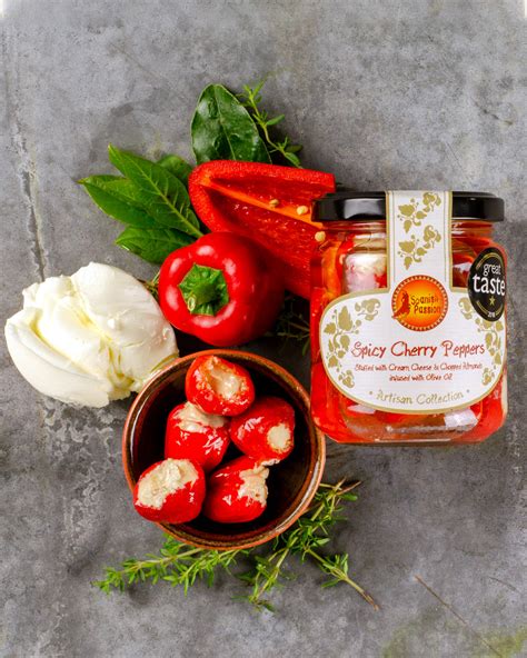 Spicy Cherry Peppers with Cream Cheese - Spanish Passion Foods & Wines