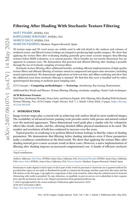 Texture Filtering Methods 的图像结果