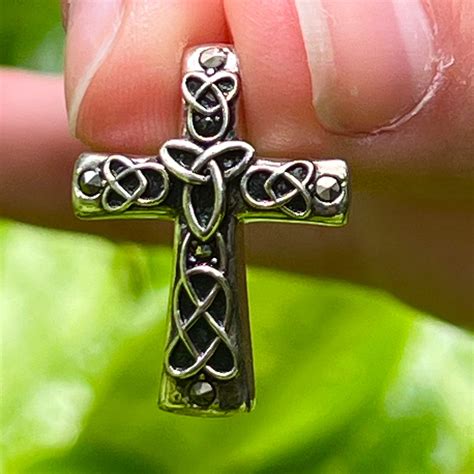 Silver Celtic Cross Necklace Oxidized | Celtic Cross Online