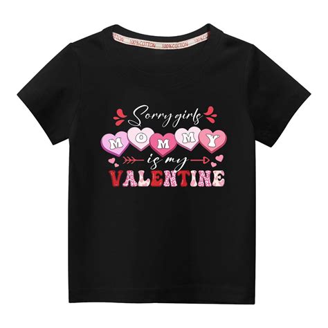 Herrnalise Toddler Kids Boys Girls Fashion Valentines Day Shirt 'Mommy ...