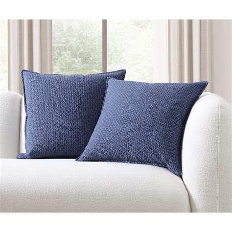allen + roth 2 -Piece 20-in x 20-in Blue Square Indoor Decorative ...