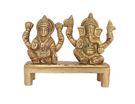 Buy Skywalk Handcrafted Metal Brass Laxmi Ganesh Religious Idol ...