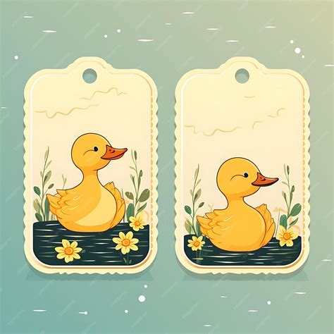 Premium Photo | A Cute Duckling Body Shape Tag Card Sunshine Yellow ...