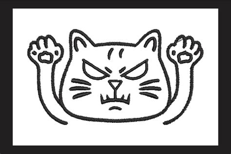 Angry Cat Face · Creative Fabrica