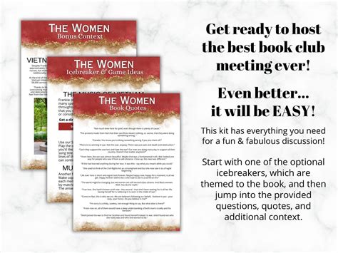 The Women Book Club Guide: the Women by Kristin Hannah Discussion ...