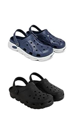 Buy BEONZA Men Combo Pack of 2 Pairs of Stylish Comfortable Clogs ...