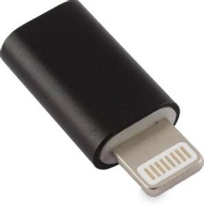 Sharp beak Black Micro-USB (Female) To Lightning (8 Pin) (Male) Adapter ...