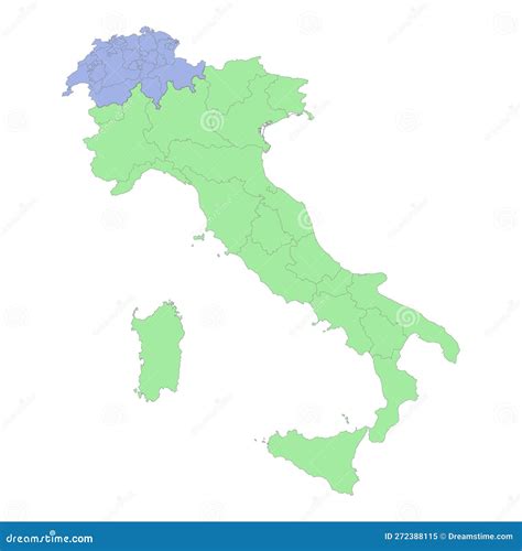 Political Map Of Italy With National Borders Vector Illustration ...