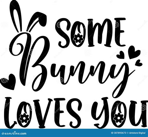 Some Bunny Loves You, Easter, Tulips Flower, Happy Easter Vector ...
