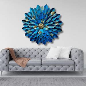 RSN Flower Metal Wall Art, Wall Hanging Scenery Showpiece Decorative ...