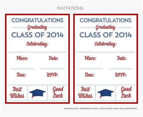 Templates Free Graduation Party Invitation Wording - Graduation ...