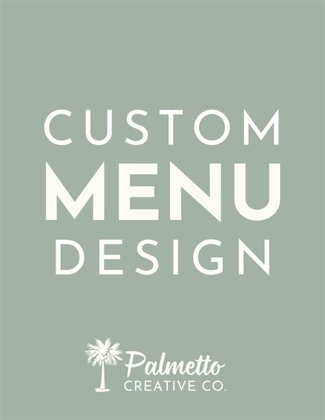 Image result for Customized Menu Design