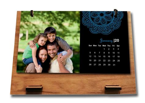 Personalized Table Calendar on MDF Stand | BrownCloud