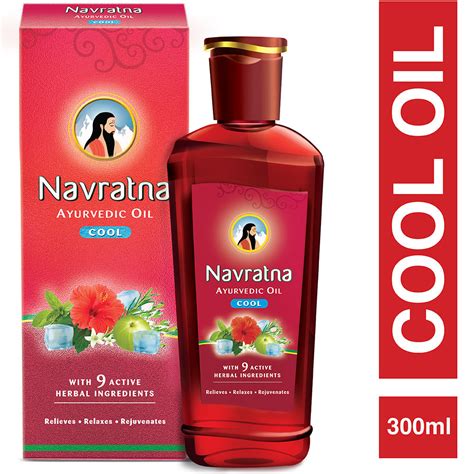 Buy Navratna Ayurvedic Cool Hair Oil, 300 ml | 19 Minutes Delivery ...