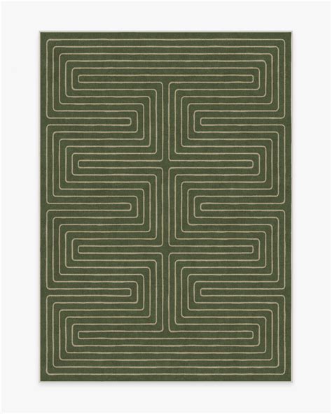 Jonathan Adler Labyrinth Fern Green Tufted Rug | Ruggable