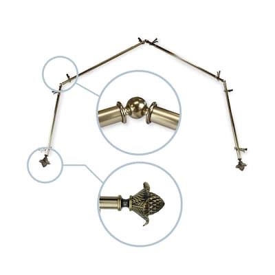 Bay window curtain rod Bloom 13/16-in 4-sided Curtain Rods at Lowes.com