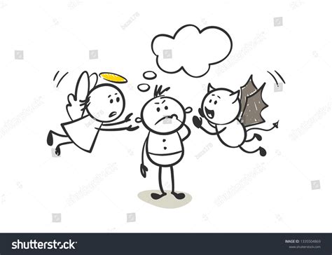 Angel Vs Devil On Shoulder