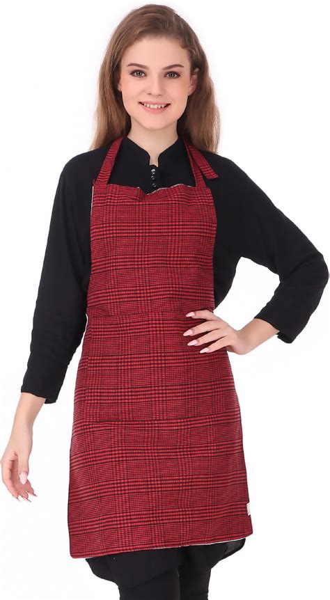 GLUN® Cotton Kitchen Multi Colour Apron with Front Pocket - Set of 3 ...