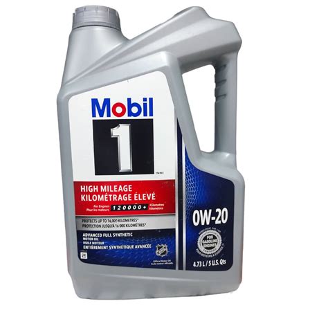 Mobil 1 0w-20 (Advanced Fuel Economy High Mileage Motor Oil) 5Quarts (4 ...